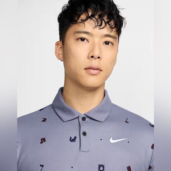 Nike Golf Polo Mens Dri-FIT Tour Icon All Over Print - Picture 3 of 12